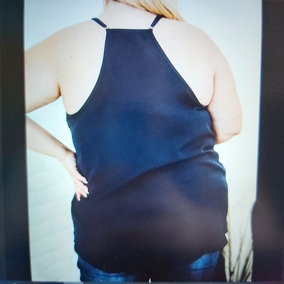 066. Blue White Plus Size Bermuda Sun Tank  Size 4X - Picture 5 of 16